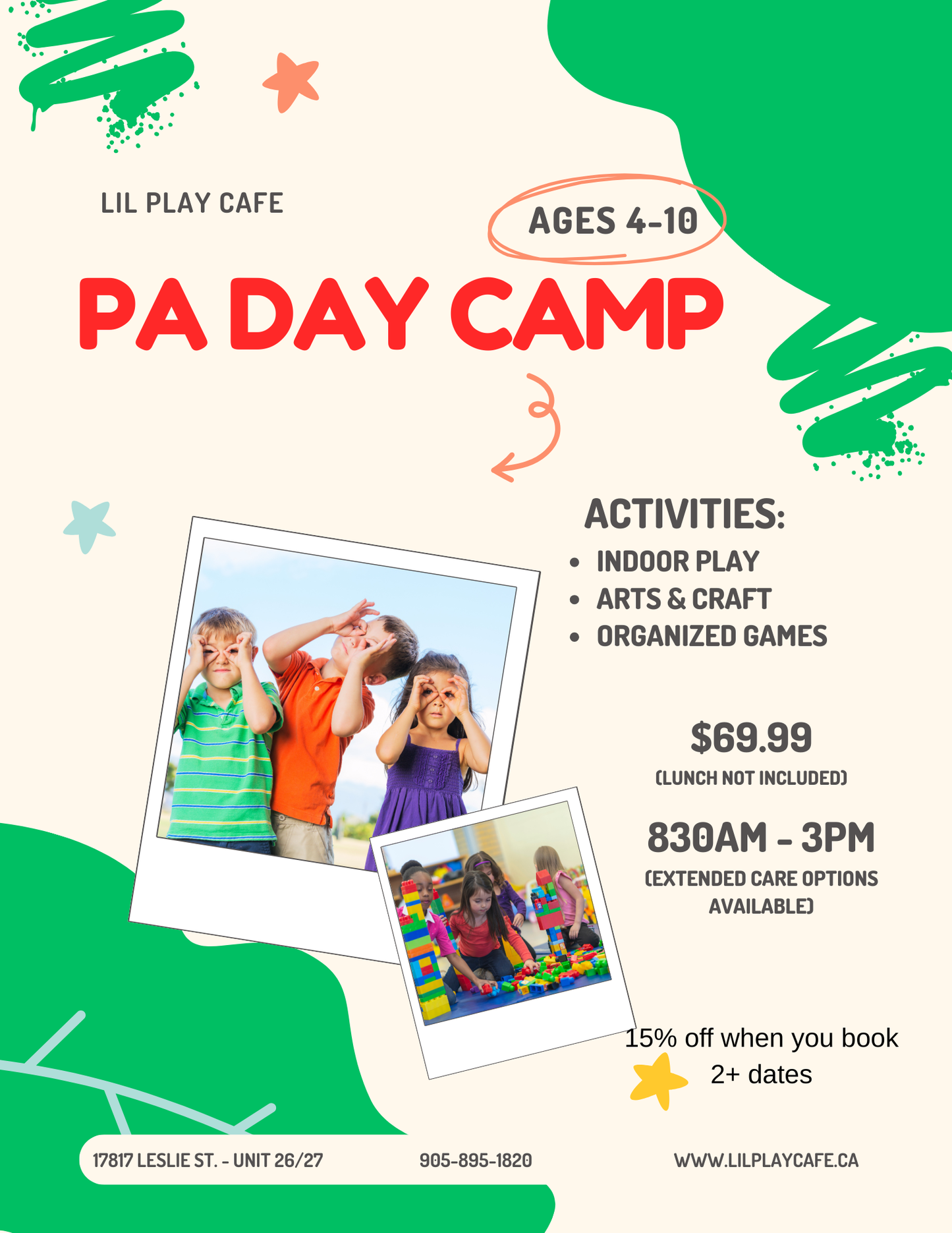 PA DAY CAMP